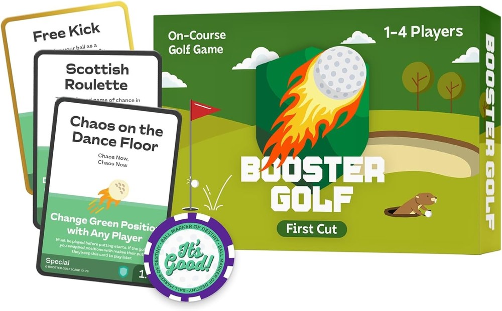 On-Course Golf Game - 100 Interactive Playable Cards - Perfect Gift for...