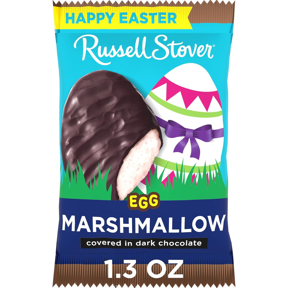 Easter Marshmallow Dark Chocolate Easter Egg, 1.3 Oz Each (Pack of 18)