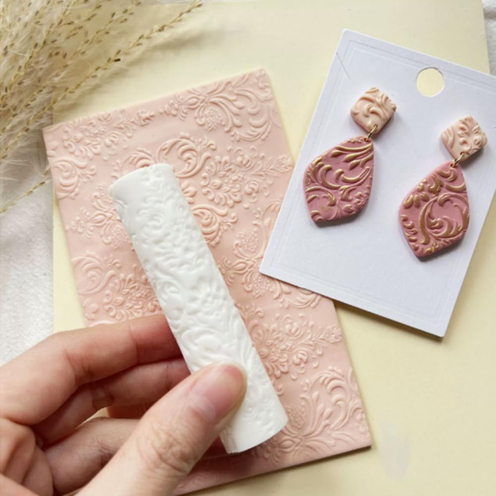 Polymer Clay Texture Roller Clay Earring Molds Polymers Clay Texture Sheets Poly