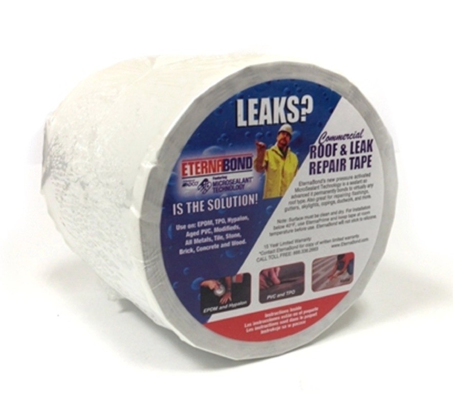 4" x 10 ft Eternabond Roof Leak Repair Tape Patch Seal - WHITE - 10 Feet 10 Foot