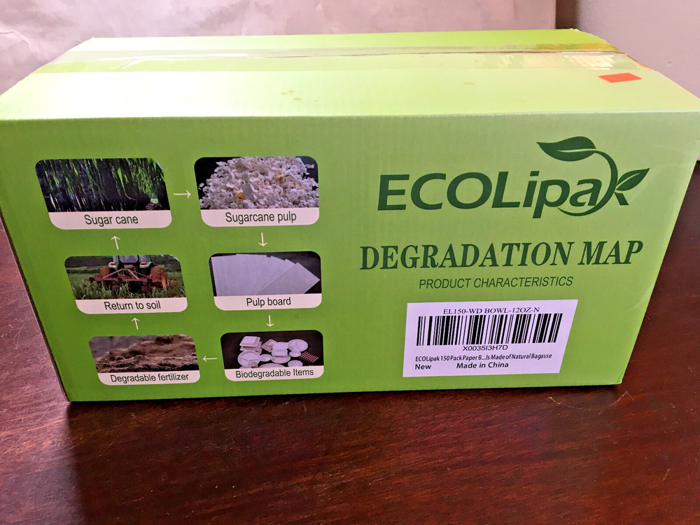 ECOlipa, 150, 12 oz Compostable Bowls, New Box