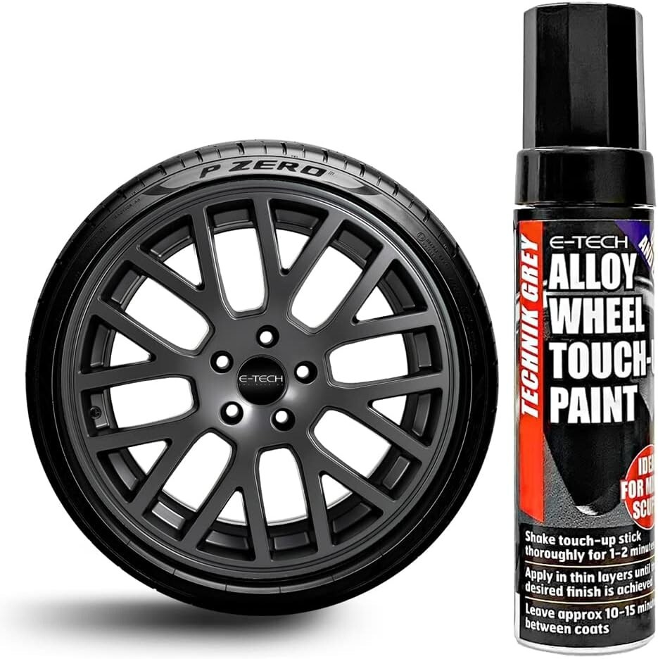 E-Tech Car Bodywork, Wheels & Anything Touch Up Paint Pen Sticks - Technik Grey