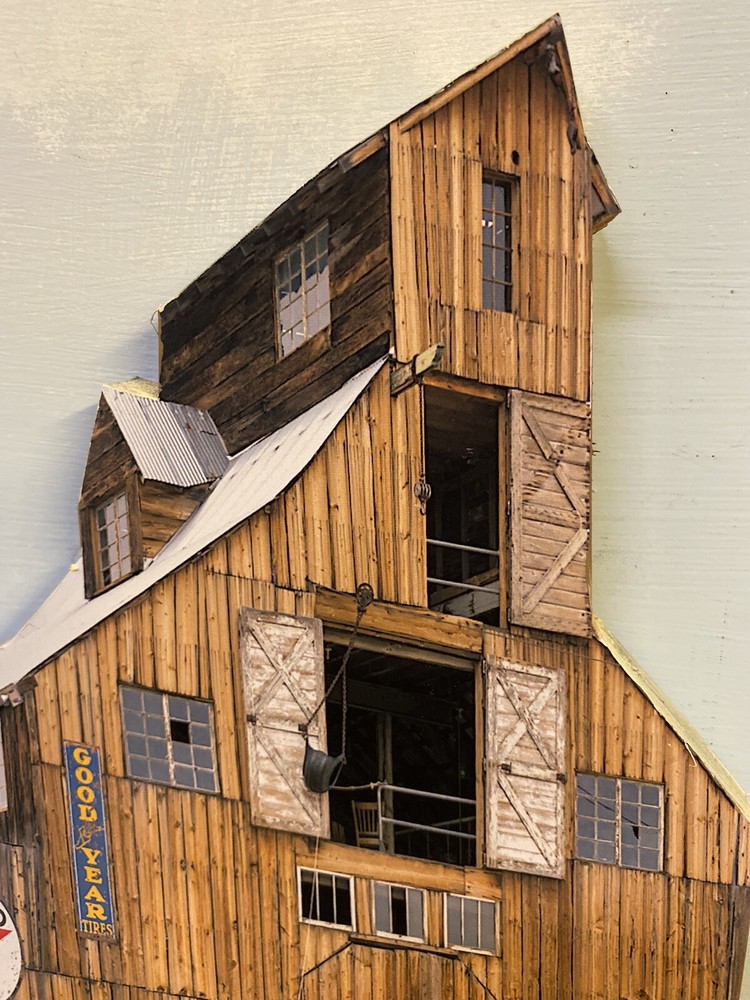 * O Scale Scratch Built "Tall Barn" Farm Building Front/Flat, MTH Lionel * NEW!