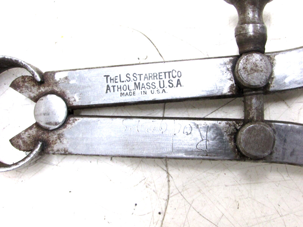 STARRETT TOOLS 8” SPRING JOINT OUTSIDE CALIPERS, FLAT LEG, USA