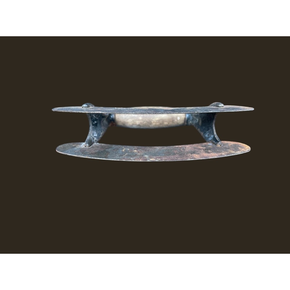 Antique Double-Blade Mezzaluna Herb Chopper - Rustic Primitive Kitchen Tool