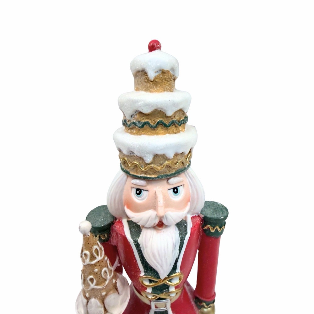 Peppermint Square Red White Gingerbread Cake Christmas NUTCRACKER New