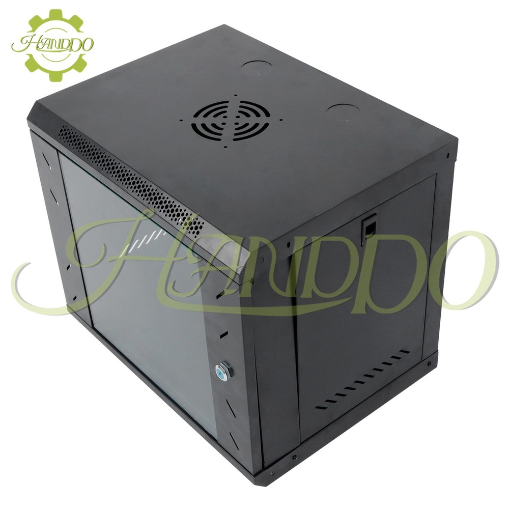 9U Wall Mount IT Data Network Server Rack Cabinet Enclosure 15.5" Depth Black