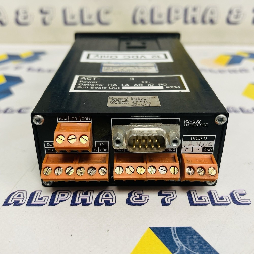 Monarch Instrument ACT-3 Panel Tachometer