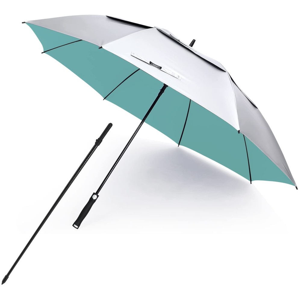 68" Arc Vented UV Golf/Beach Umbrella - Auto Open, Extra Large Windproof Sun Sha