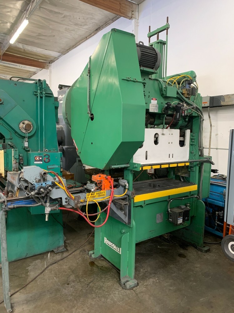 60 Ton ROUSSELLE STRAIGHT SIDE DOUBLE CRANK PRESS No. 6SS44