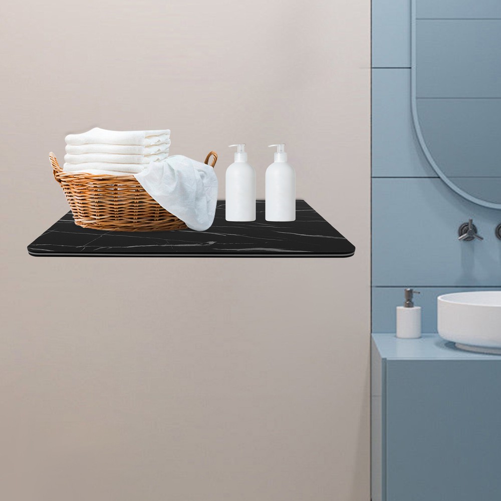 Modern Folding Wall Desk Wall-mounted Folding Table Foldable Table Black Indoor