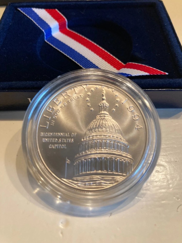 1994-D US Capitol Bicentennial Silver Dollar (UNC or Uncirculated)