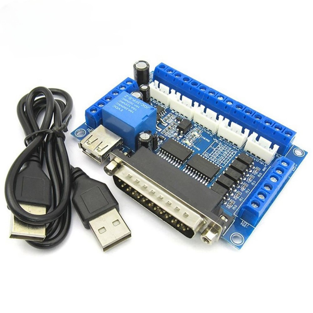 12-24V 5 Axis Interface Adapter Breakout Board For Stepper Motor Driver Mach3
