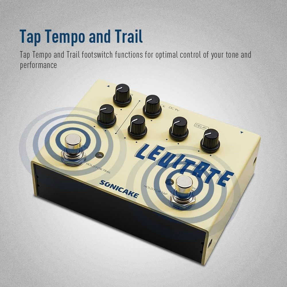 Digital Delay Reverb Guitar Effects Pedal Levitate