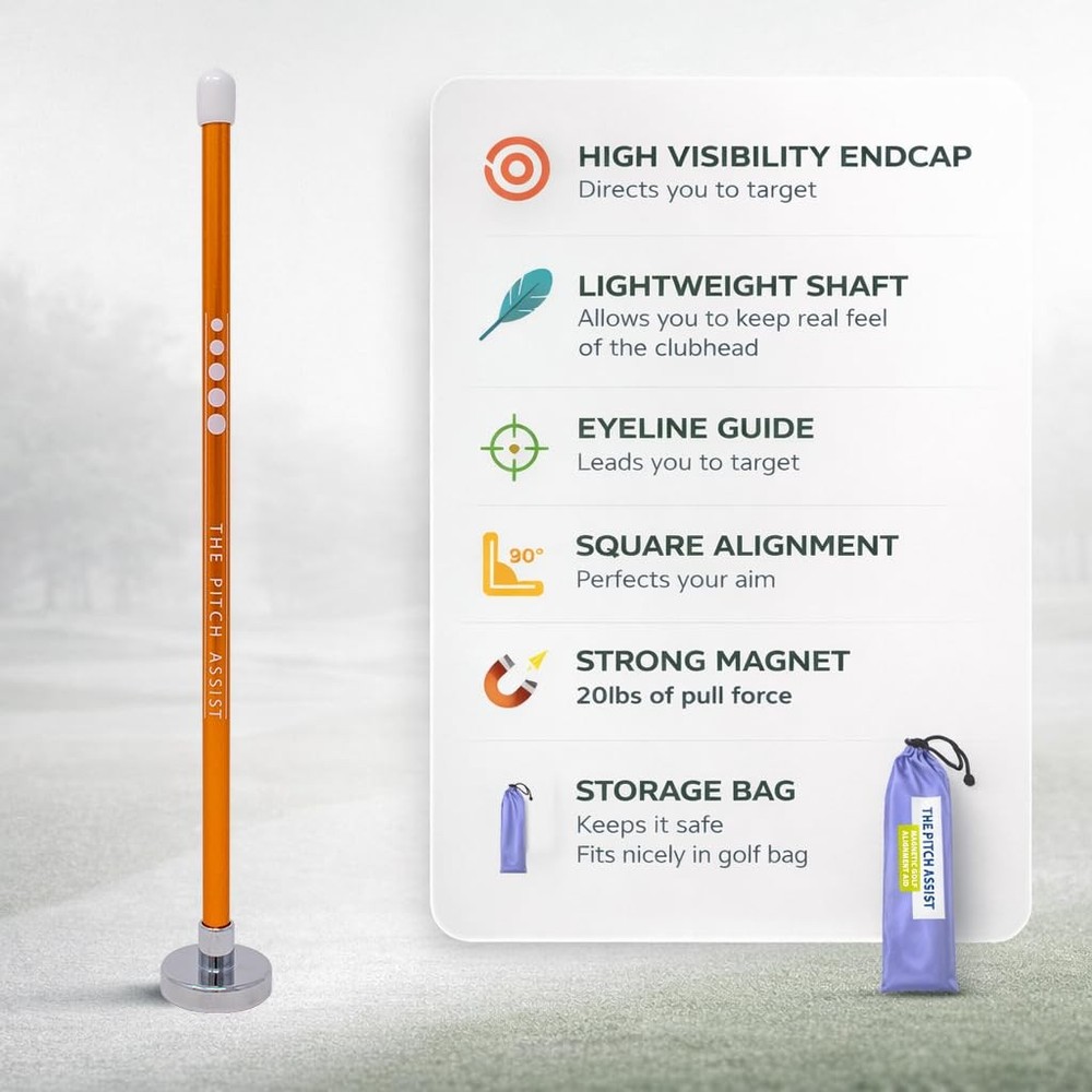 Golf Alignment Rods: Magnetic Club Alignment Stick Demonstrates Correct Golf ...