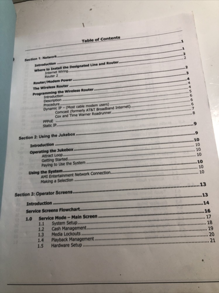 ROWE AMI JUKEBOX NETWORK SETUP SERVICE MANUAL