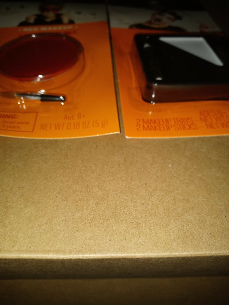 Red black white halloween makeup kit