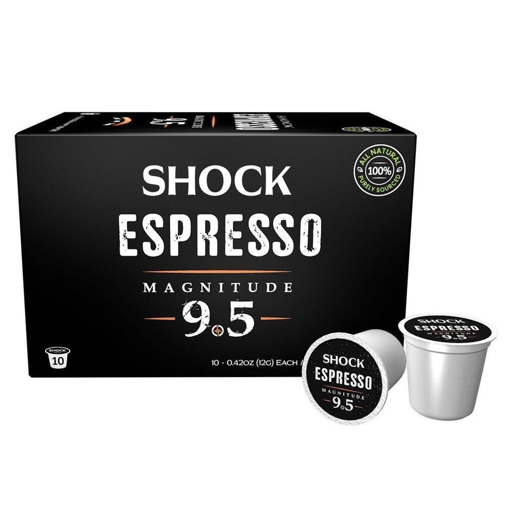 Coffee Espresso 9.5 Single Serve Cups | Extra High Caffeine Strong Coffee | M...