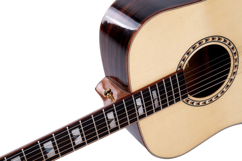 STANSEN T-800D High-Quality Acoustic Guitar, Solid Spruce Top