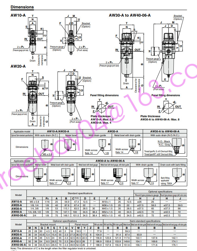 SMC AW20-02CG-A Filter Pressure Reducing Valve New ✦KD