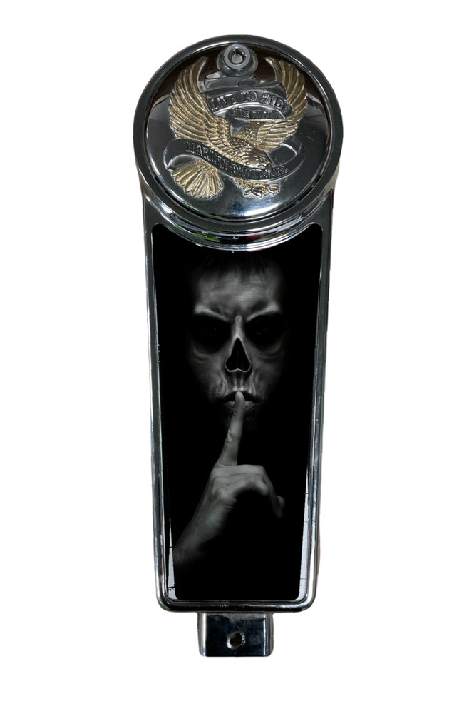 Keep Quiet Skull Dash Insert. Fits 89-07 Electra Glide & 02-07 Road Glide