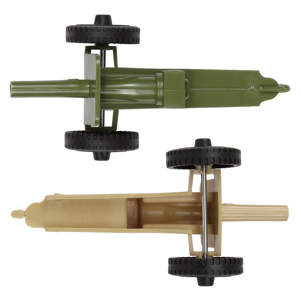 TimMee Processed Plastic M3 ARTILLERY OD GREEN TAN Tim Mee Plastic Army Cannon