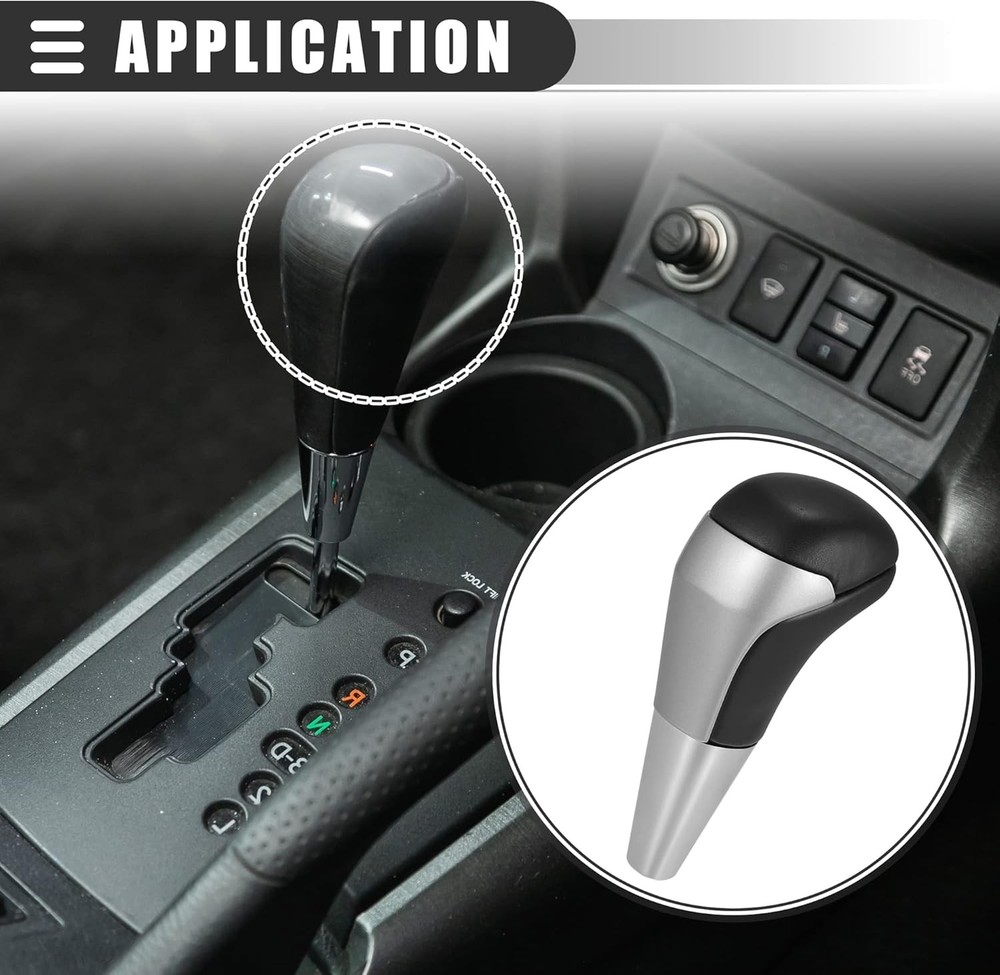 Car Auto Automatic Gear Stick Shift Knob, for 4Runner 2003- Color: Silver Tone