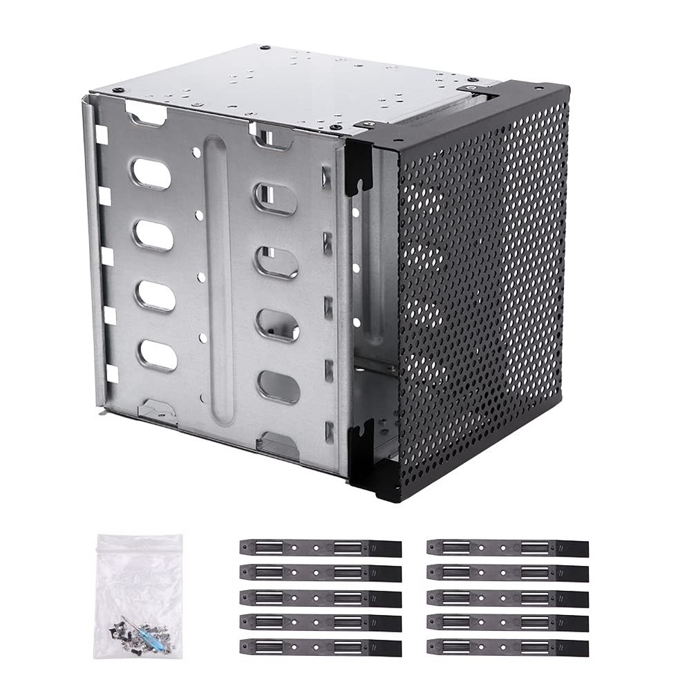Hard Drive Cage,Galvanized Steel Plate + ABS Plastic Cage silver