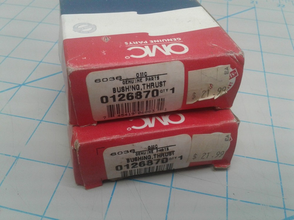 (2) Boat Marine OMC Thrust Bushings 0126870
