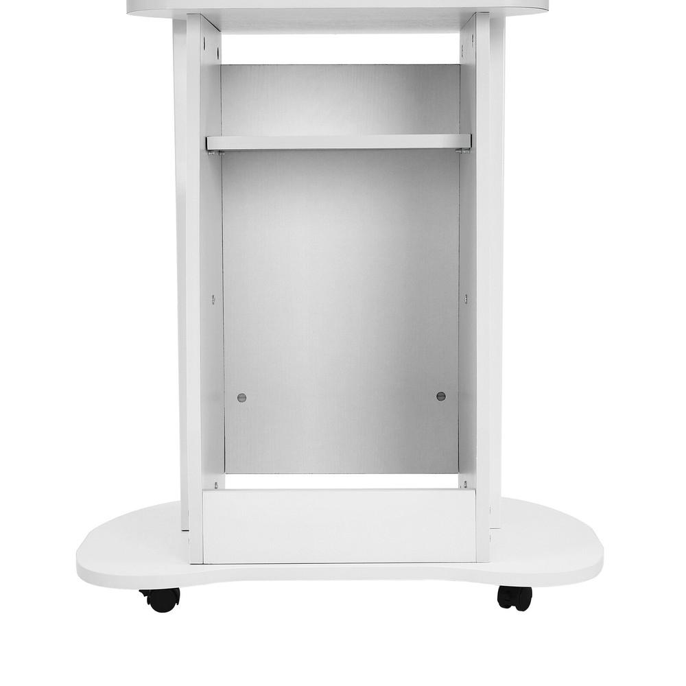 Height Adjustable Mobile Presentation Stand - Versatile Sit-to-Stand Desk