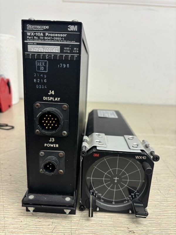 3M Stormscope WX-10A Processor 78-8047-0985-1 & WX-10 Display