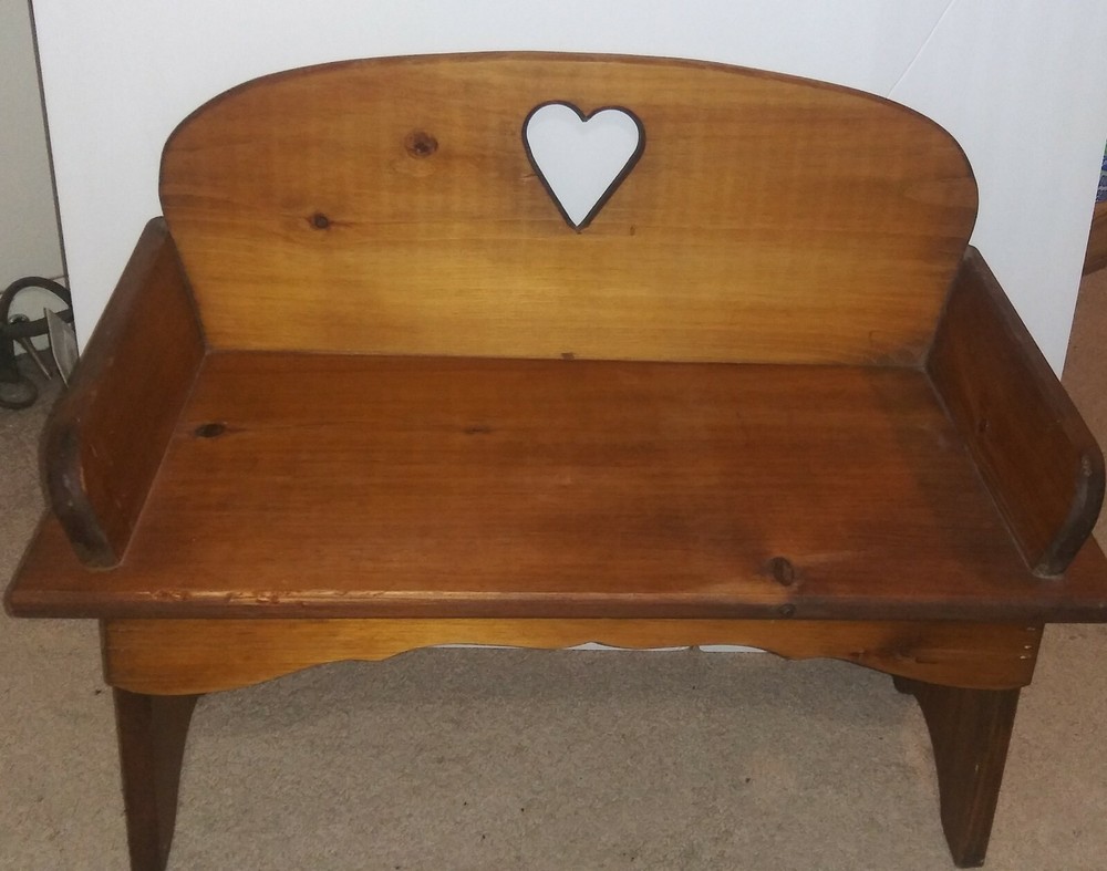 vintage rustic Wooden Childs Pouting Bench