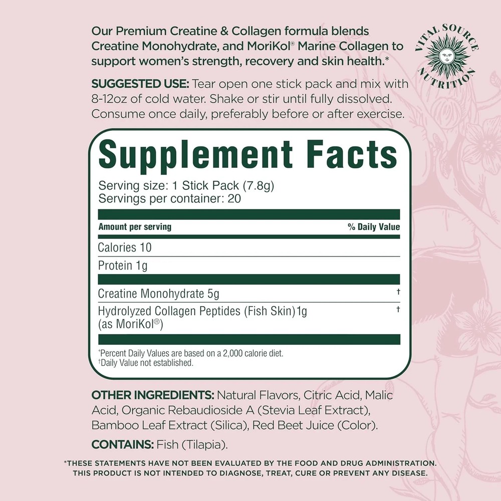 Vital Source Nutrition - Flexi - Creatine & Collagen Stick Packs