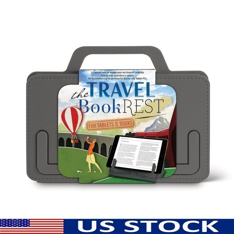 Portable Foldable Travel Book Rest Reading Tablets Outdoors Indoor Use