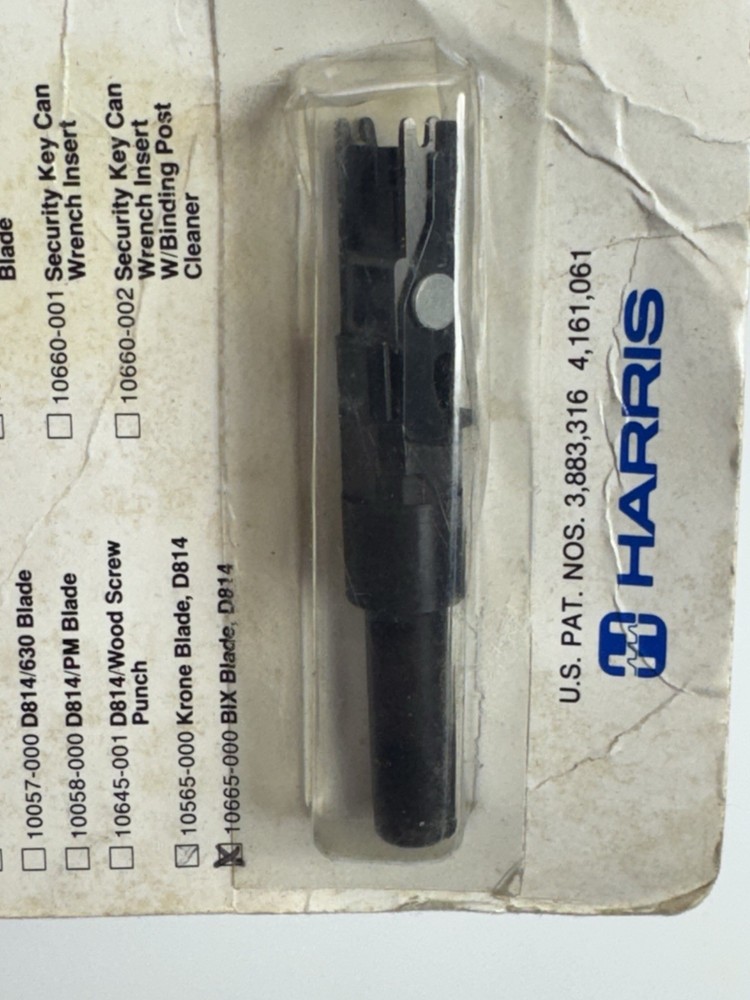 Harris Fluke Networks Impact Tool Blade Replacement 10665000 Bix Blade D814