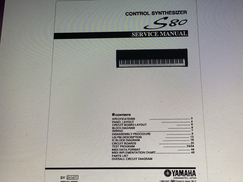 Yamaha S80 Service Manual Digital