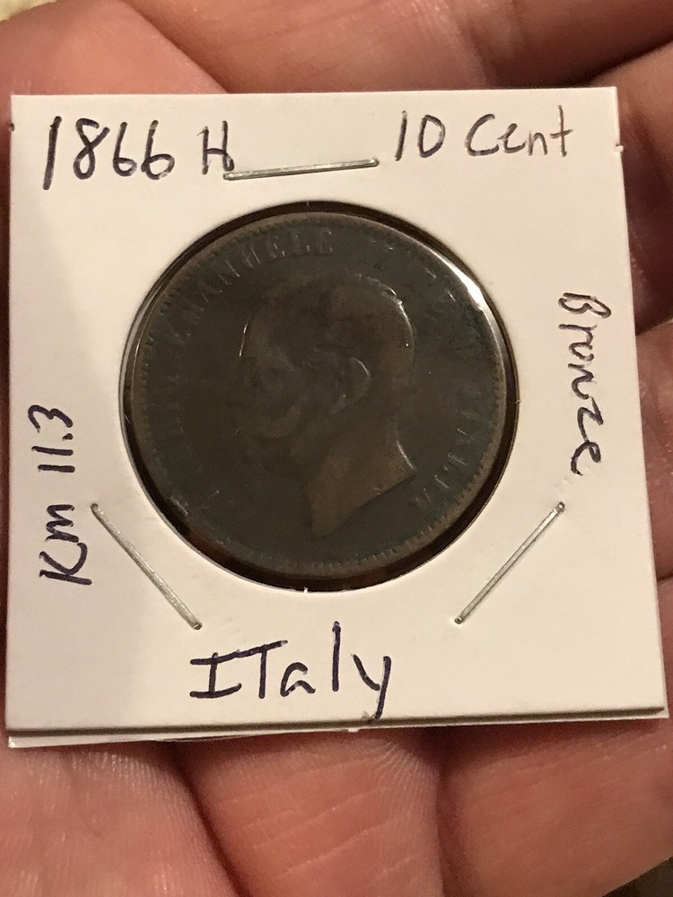 1866H Italy 10 Cent