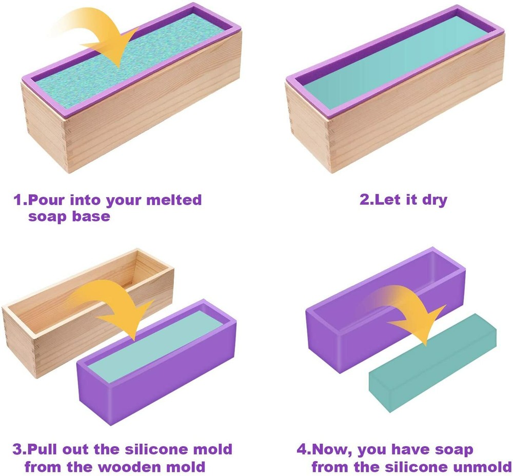 Large Rectangular Soap Mold Loaf Swirl Making Tool DIY Handmade Rendering Mould