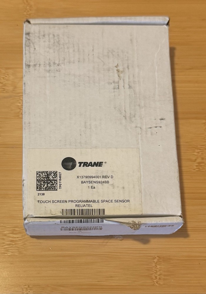 Trane BAYSENS924BB Touch Screen Programmable Zone Sensor X13790994001 White