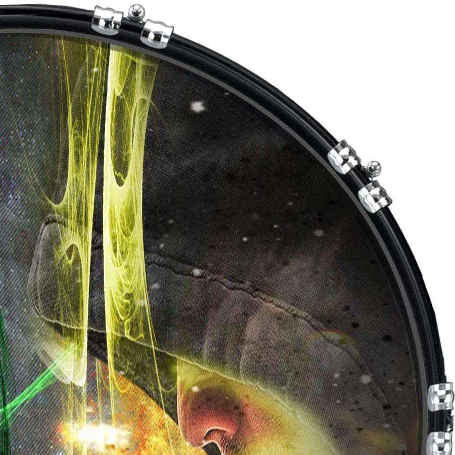 20" Custom Bass Kick Drum Front Head Graphical Graphic Skull Abstract