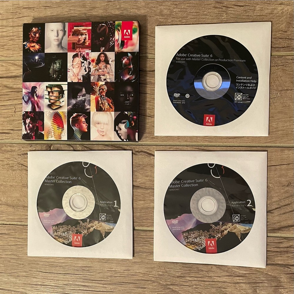 Adobe CS6 Master Collection for Windows Discs and Serial Number Creative Suite 6