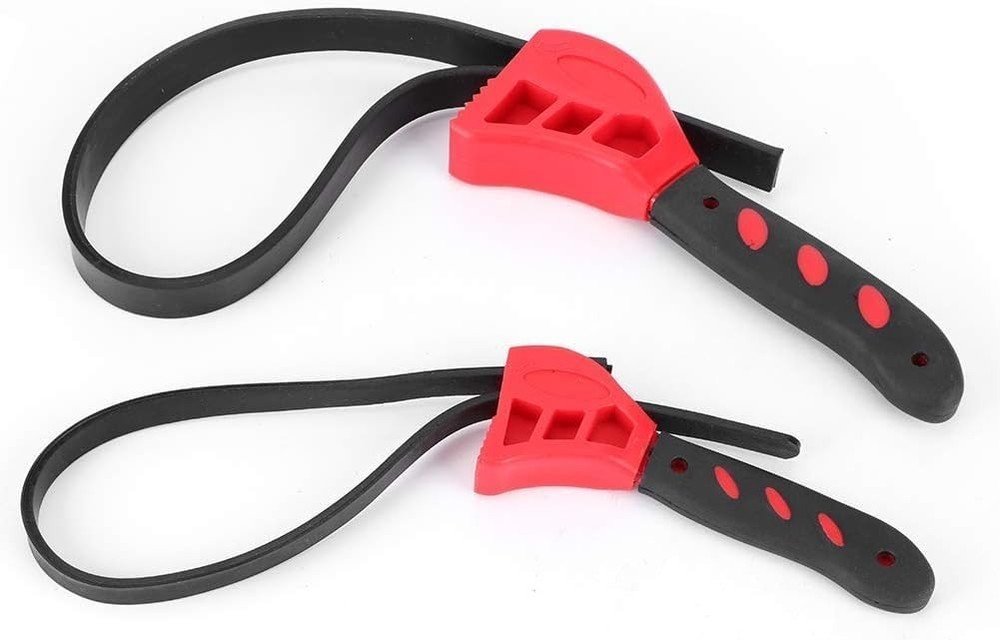2PCS Strap Wrench Plumbing Rubber Strap Wrench Set
