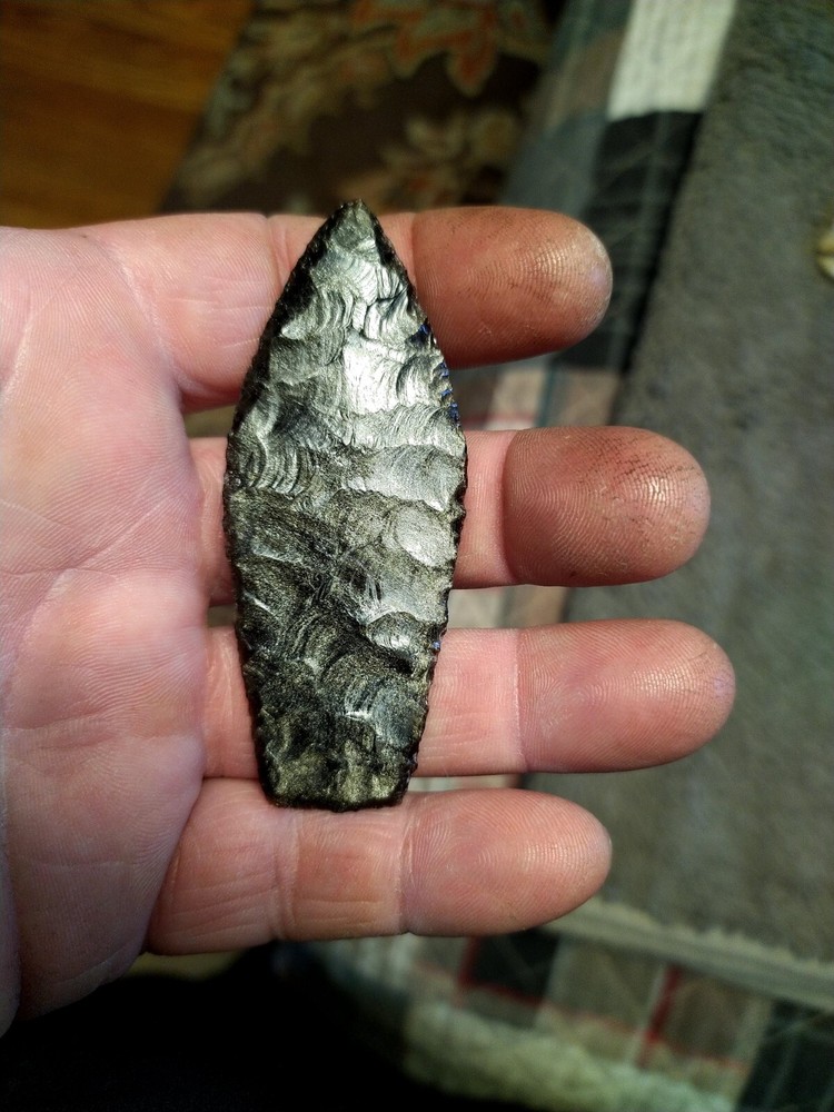 Agate Basin Silversheen Obsidian point