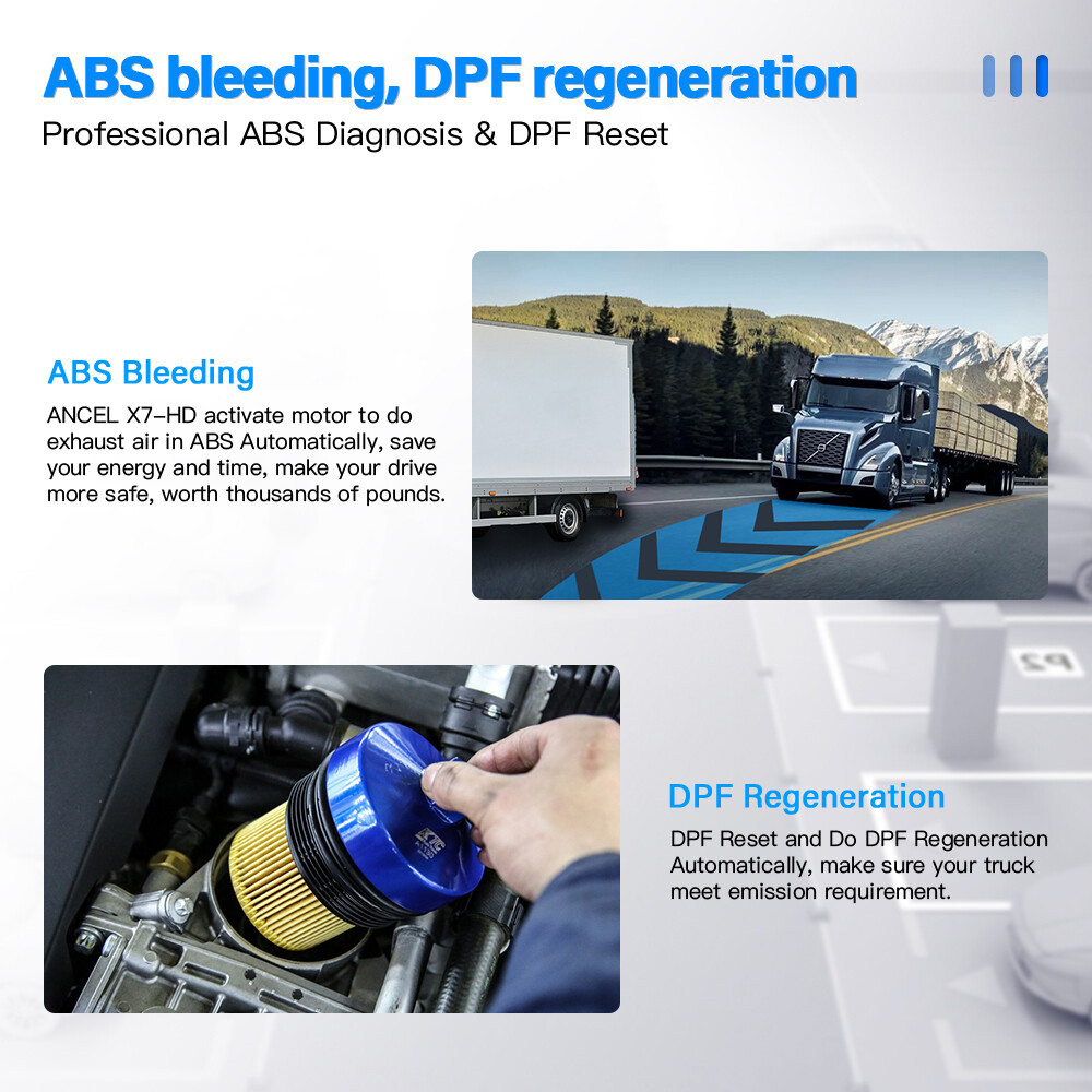 ANCEL X7HD 24V Heavy Truck Diagnostic All System OBD2 Scanner Coding Programming