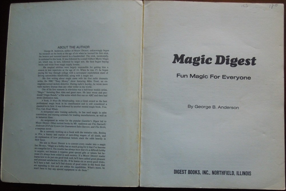 Magic Digest by George B Anderson