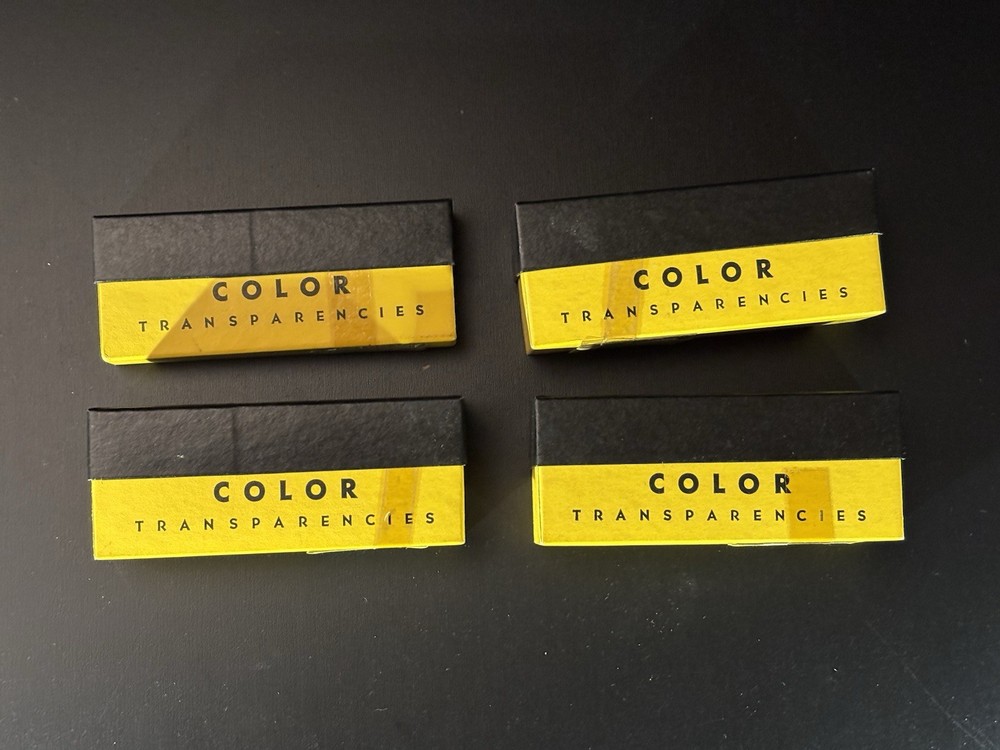 4 KODACHROME SLIDE STORAGE BOXES - EMPTY WITH LIDS - 2 SIZES