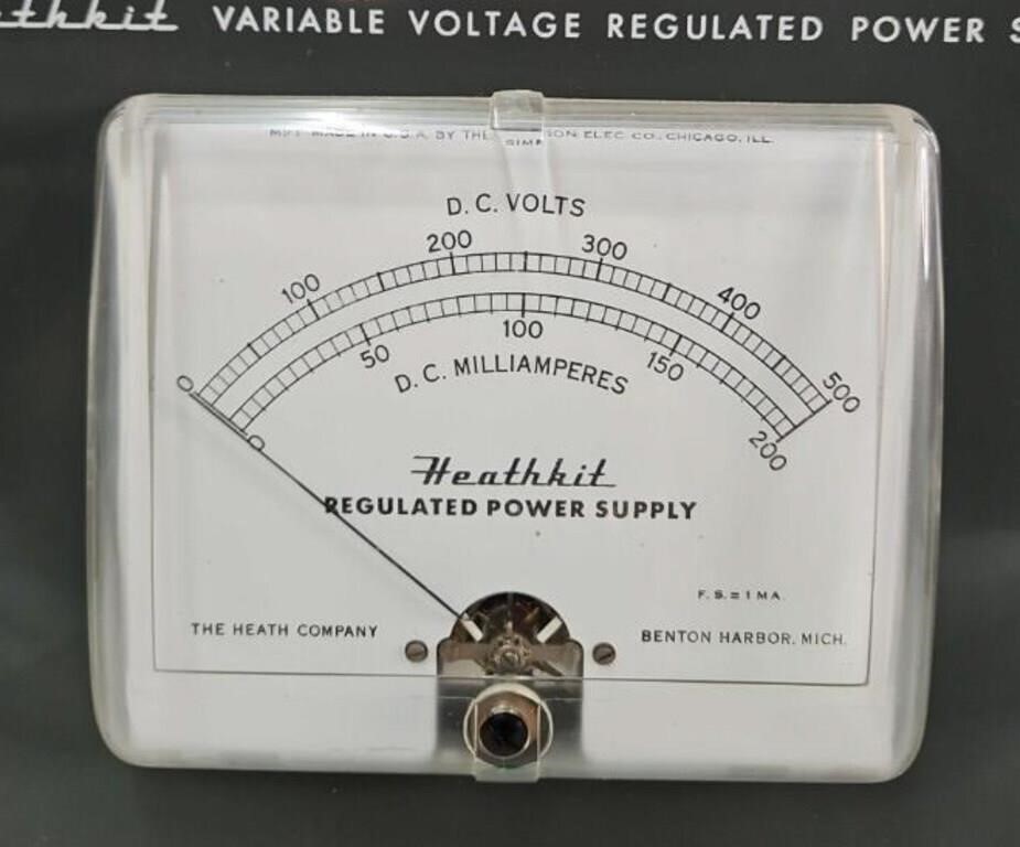 Vintage Heathkit Model PS-3 Variable Voltage Regulated Power Supply Bench Tested
