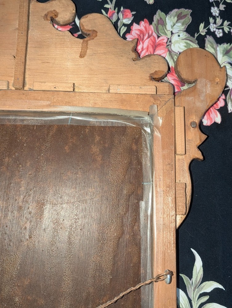 Gorgeous Antique Tiger Striped Maple Chippendale Mirror