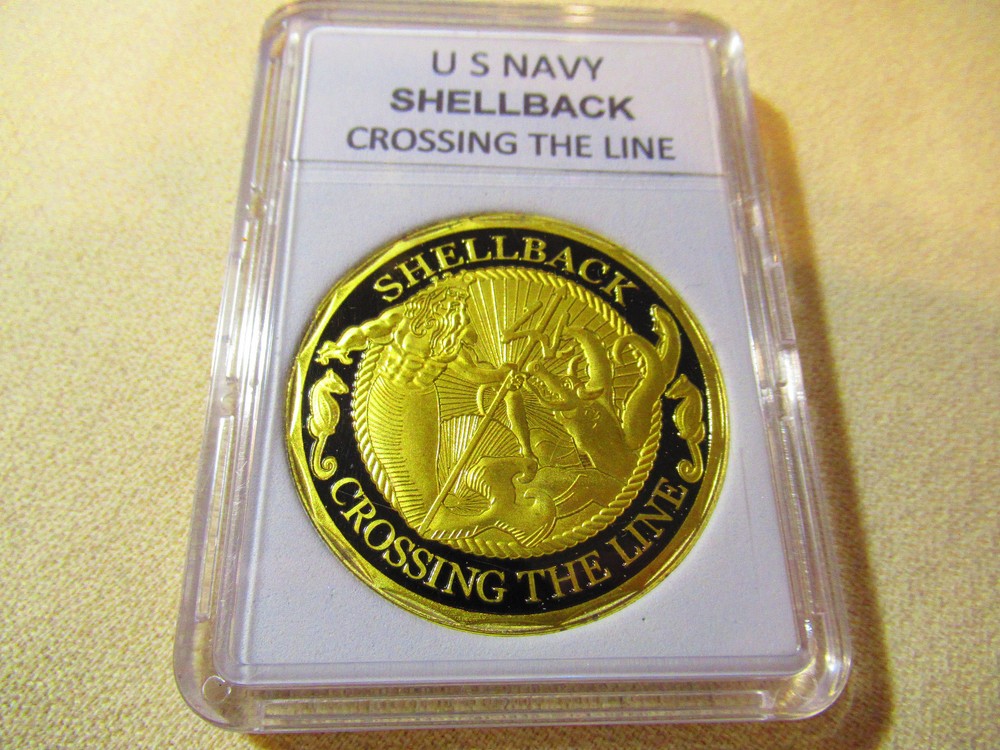 US NAVY - SHELLBACK - CROSSING THE LINE Challenge Coin