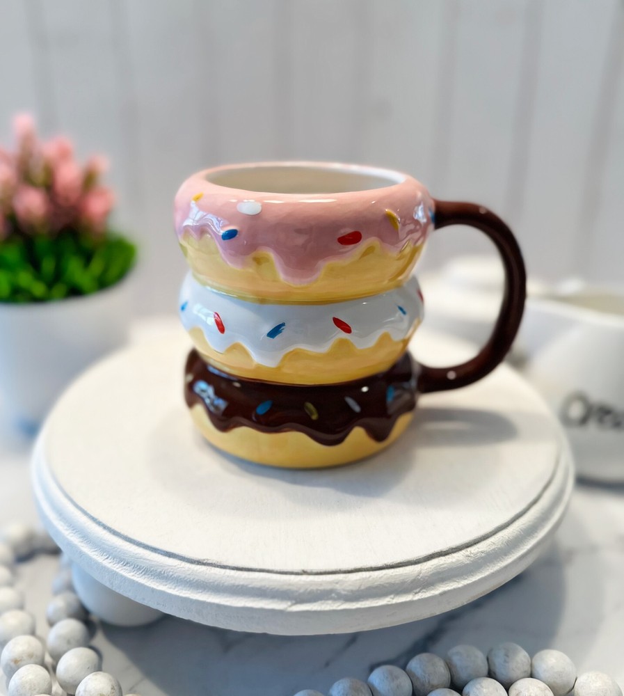 DEZICAKES Doughnut Coffee Mug Large 16 oz Cup